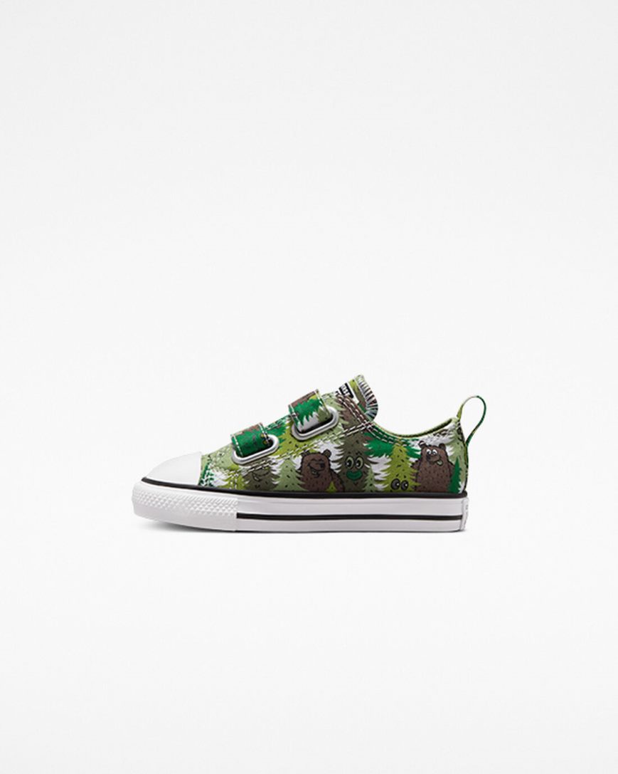 Zapatillas Bajas Converse Chuck Taylor All Star Easy-On Forest Camo Niña Blancas Verde | PE 8P24EW